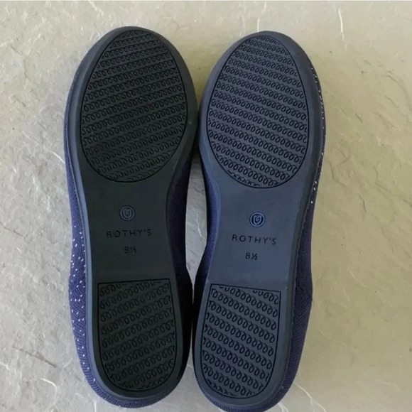 Rothy’s Authentic Pisces Zodiac Marine Blue Rounded Flats Size 8 1/2 - Picture 4 of 9